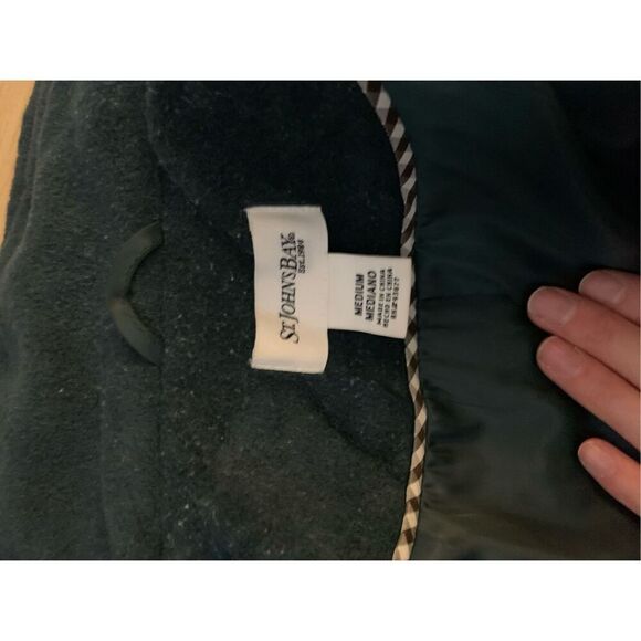 St. John’s bay green wool jacket - Picture 3 of 4